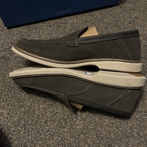 Mocasines Nunn Bush para Hombres 10.5M Otto Mocasín Sin Cordones Cuero Gunmetal Plantilla Flor - Imagen 6 de 17