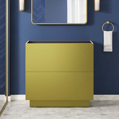 Modway Quantum Modern 36'' Bathroom Vanity in Gold - Sink Basin Not Included