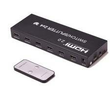 4K 60HZ 2x4 HDMI 2.0 Switch Splitter 2 In 4 Out 3D for PS3 PS4 PC To TV Monitor