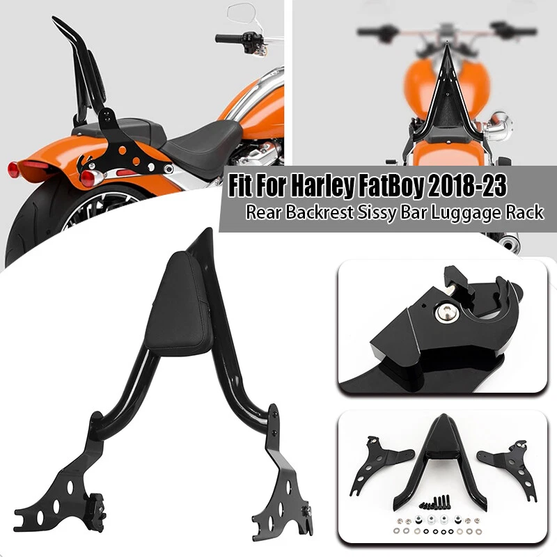 Respaldo de pasajero Sissy Bar desmontable con almohadilla apto para Harley FatBoy Breakout EE. UU. Foto 4 de 4