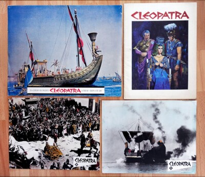 original Kino Film 3 Aushangfotos, 1 Programm ''Cleopatra'' Elizabeth Taylor  1963