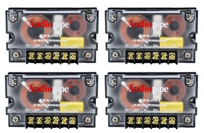 2 Pair Passive 2 Way Car Audio Crossover Mid-Range & Tweeter 300 Watts Audiopipe