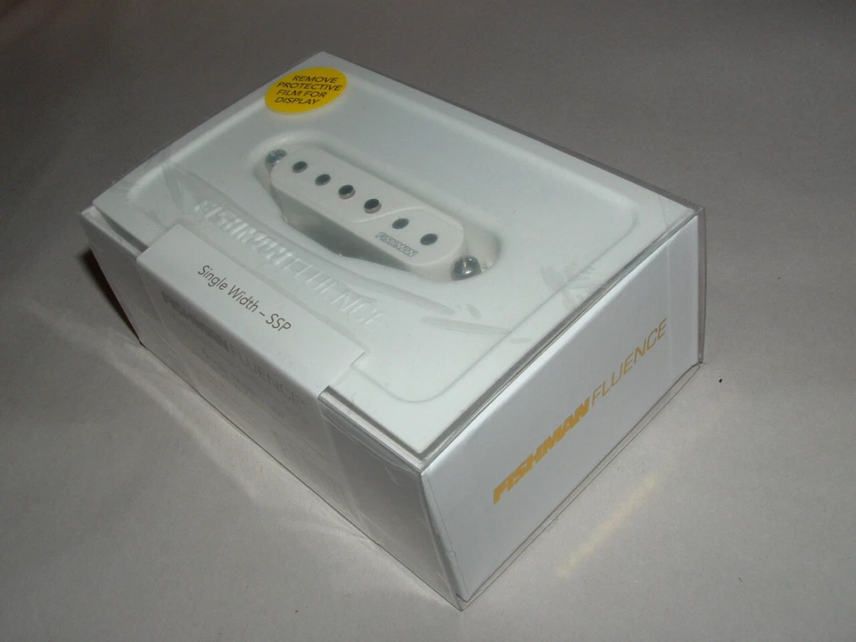 Pastilla Strat pasiva Fishman Fluence PRF-SSS-BP1 6 ancho único BLANCA Y NEGRA Foto 2 de 3