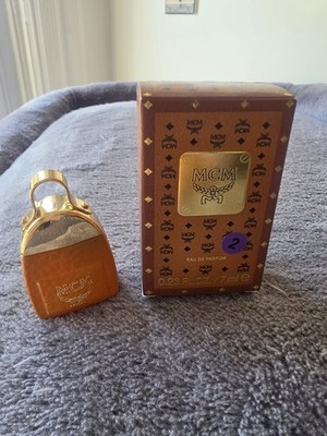 MCM BROWN BAG CHARM WITH GOLD ACCENT  7ml Eau De Parfum NIB