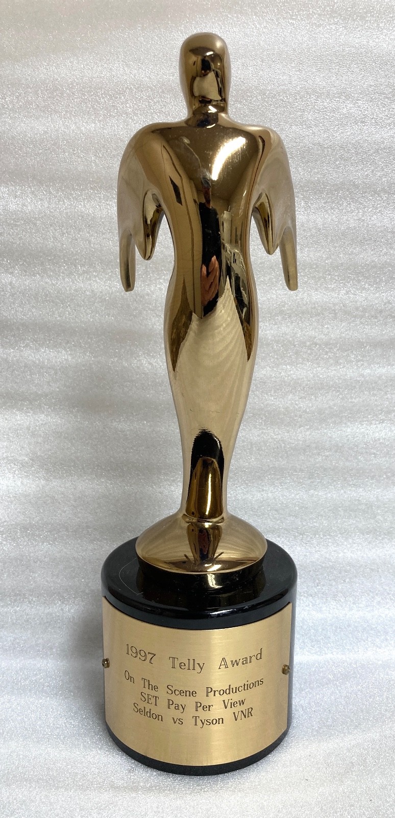 Vintage 1997 Mike Tyson vs Seldon Telly Award Statue Boxing Match TV Sports