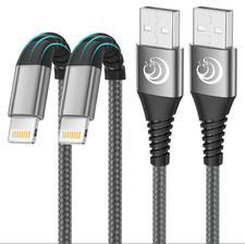 2Pack 2M MFi Certified Lightning Cable FastCharging iPhoneCharger BraidedCableCW