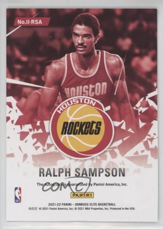 2021-22 Donruss Elite Impact Impressions Ralph Sampson #II-RSA Auto HOF - Image 2 of 2