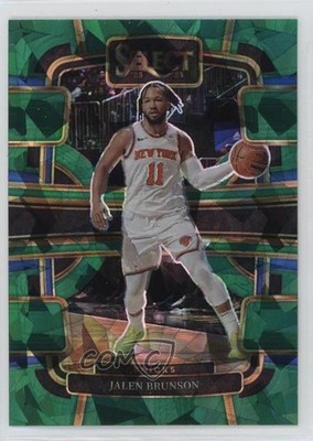 2023-24 Panini Select Concourse Green Ice Prizm Jalen Brunson #7 8e3