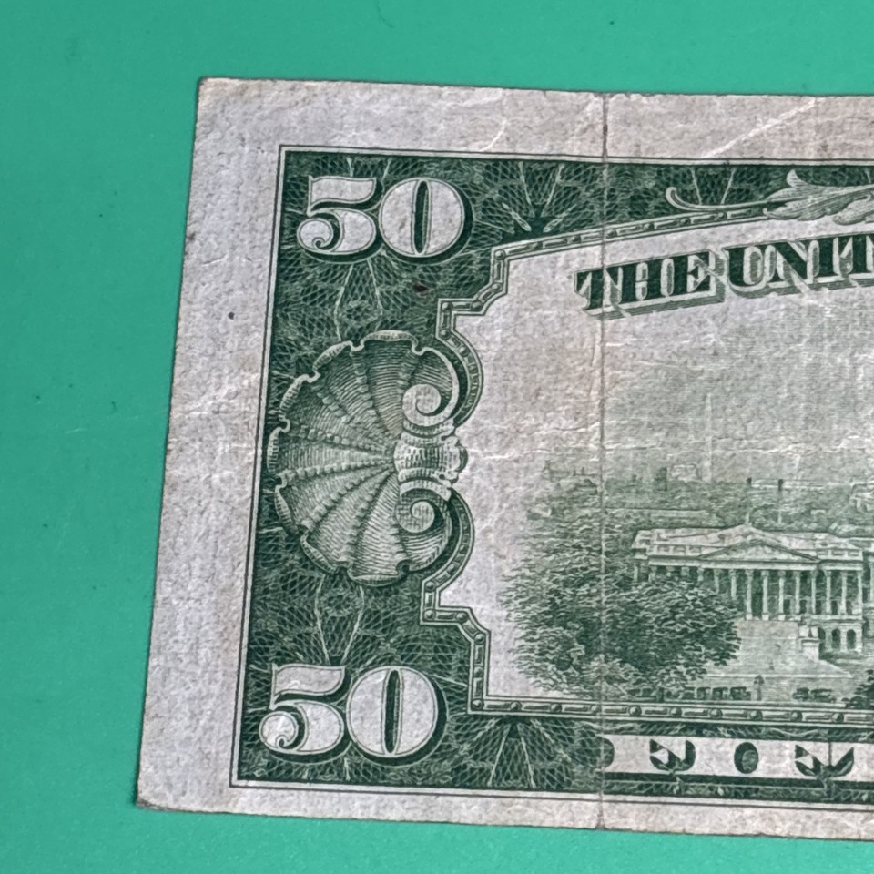 1934 $50 Fifty Dollar Federal Reserve Note Lime Green, San Francisco | eBay