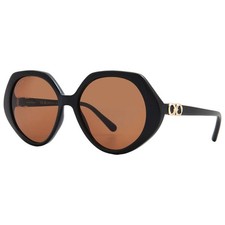 Ferragamo Brown Geometric Ladies Sunglasses SF1084S 001 58 SF1084S 001 58