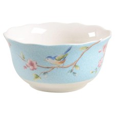 Tazón de cereal sopa azul pájaro quinta flor 222 8078531