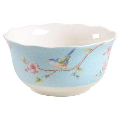 222 Fifth Blossom Bird Blue Soup Cereal Bowl 8078531