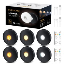 Rechargeable Puck Lights with Remote Control,2000mAh High Capacity Battery Op...