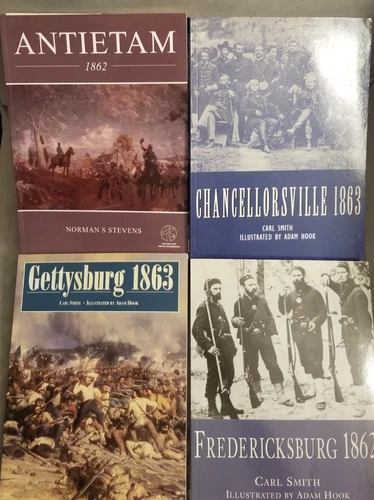4 Civil War Gettysburg Antietam Chancellorsville Fredericksburg Osprey Books Lot