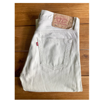 Levi's 501 Herren Jeans Beige W31 L36 Regular Fit Gerades Bein Denim Baumwolle