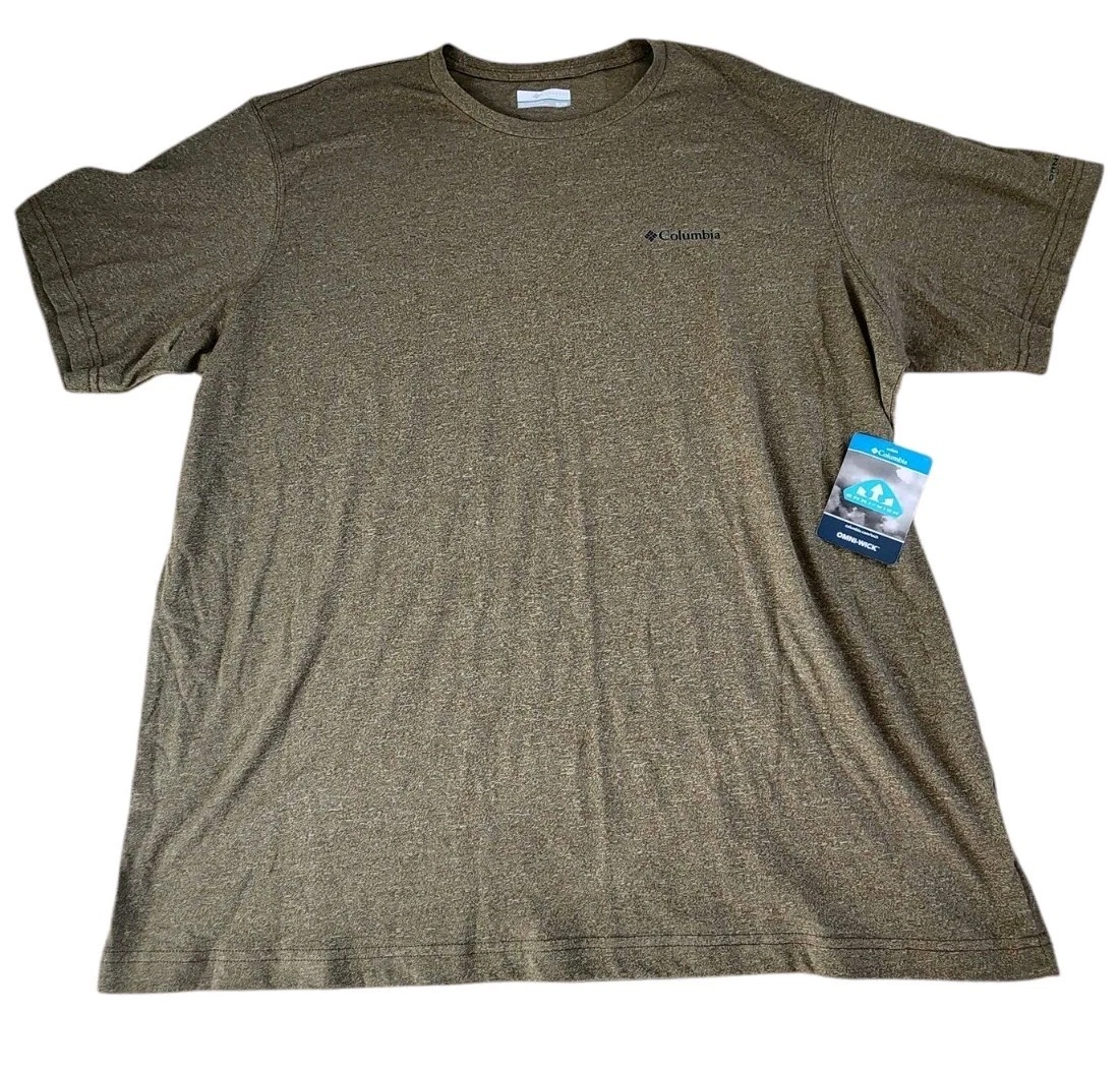 Columbia Omni-Wick Mens Sz XL Green T Shirt Ss