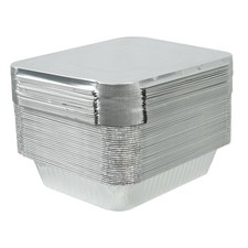 Aluminum Foil Pan with Lids 9 13 Half Size Pans Disposable for Roasting Catering