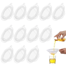 12 PCS 5 Inch 200 Mesh Food Filter Strainer, Fine Nylon Mesh, Plastic Sieve