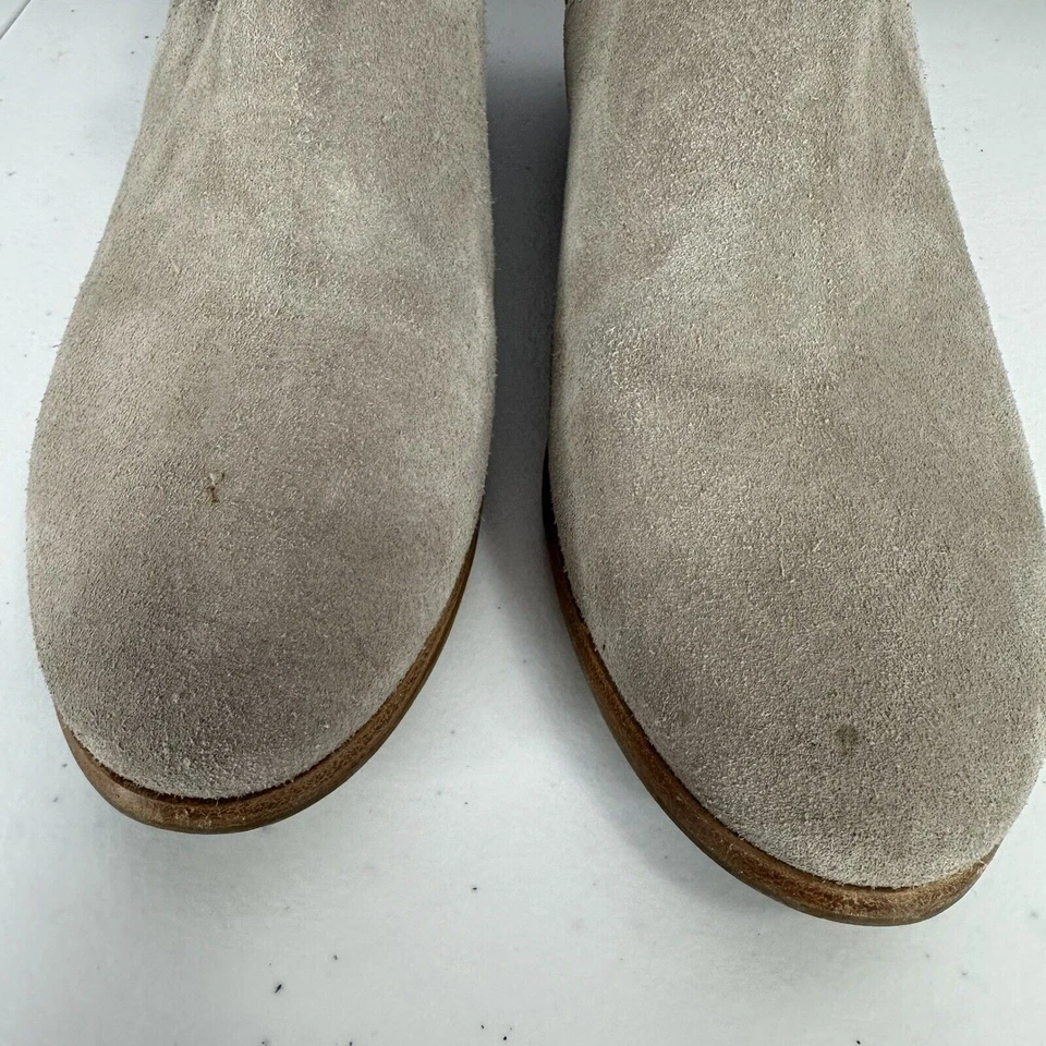 Jack Rogers Botines Mujer 9 M Gris Gamuza Sin Cordones Tacón Bloque Cuero Informal Foto 4 de 4