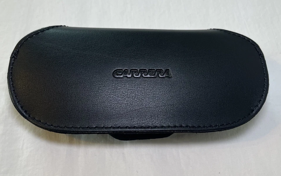 Gafas de sol Carrera NEGRAS de imitación de cuero envolventes a presión ¡¡SOLO ESTUCHE!!! Foto 2 de 4