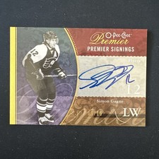 2009-10 O-Pee-Chee Premier Signings Spectrum /15 Simon Gagne Auto PS-SI