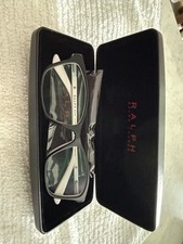 Ralph Lauren Women  s Black/White Cat Eye Full Rim Plastic Eyeglass Frames