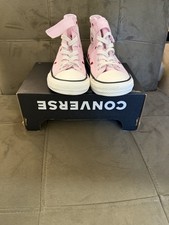 Converse Chuck Taylor All Star Unisex Kids High Top Hearts Pink 3 EU 35
