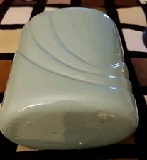 Vtg Haeger Pottery Planter Green Vase 80's Decor Modern Art Deco Unmarked 8"   K