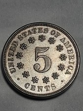 1880 Shield Nickel In Raw Uncertified Condition. Prooflike Characteristics-Rare 