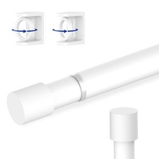 White Spring Tension Rod, Max 18 to 36 Inch Adjustable Tension Rods 24 to 36 ...