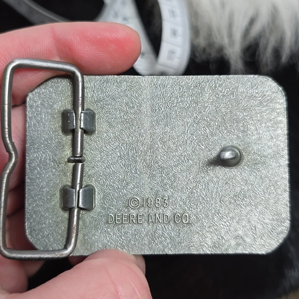 Vintage 1983 John Deere Metal Belt Buckle - Image 3 of 4