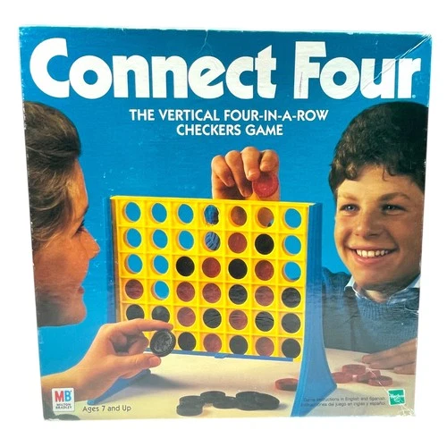 Vintage CONNECT FOUR 4 Board Game 1998 Milton Bradley Family Checkers
