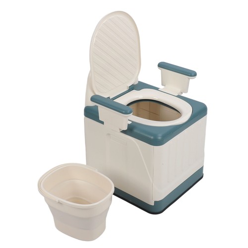 Portable Toilet Odor Proof Foldable Bedside Commode Chair With Armrests For DGD - Picture 24 of 24