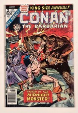 CONAN THE BARBARIAN KING-SIZE ANNUAL #2 1976 MARVEL NEWSSTAND 1st APP THOTH-AMON