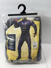 LICENSED DELUXE BATTLE SUIT BLACK PANTHER ADULT MENS HALLOWEEN COSTUME