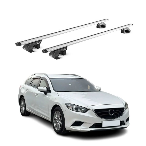 DachträGer GrundtäGer FüR Mazda 6 Kombi 2012-2025 5 TüR 90Kg Alu Silber 2X ABE-image