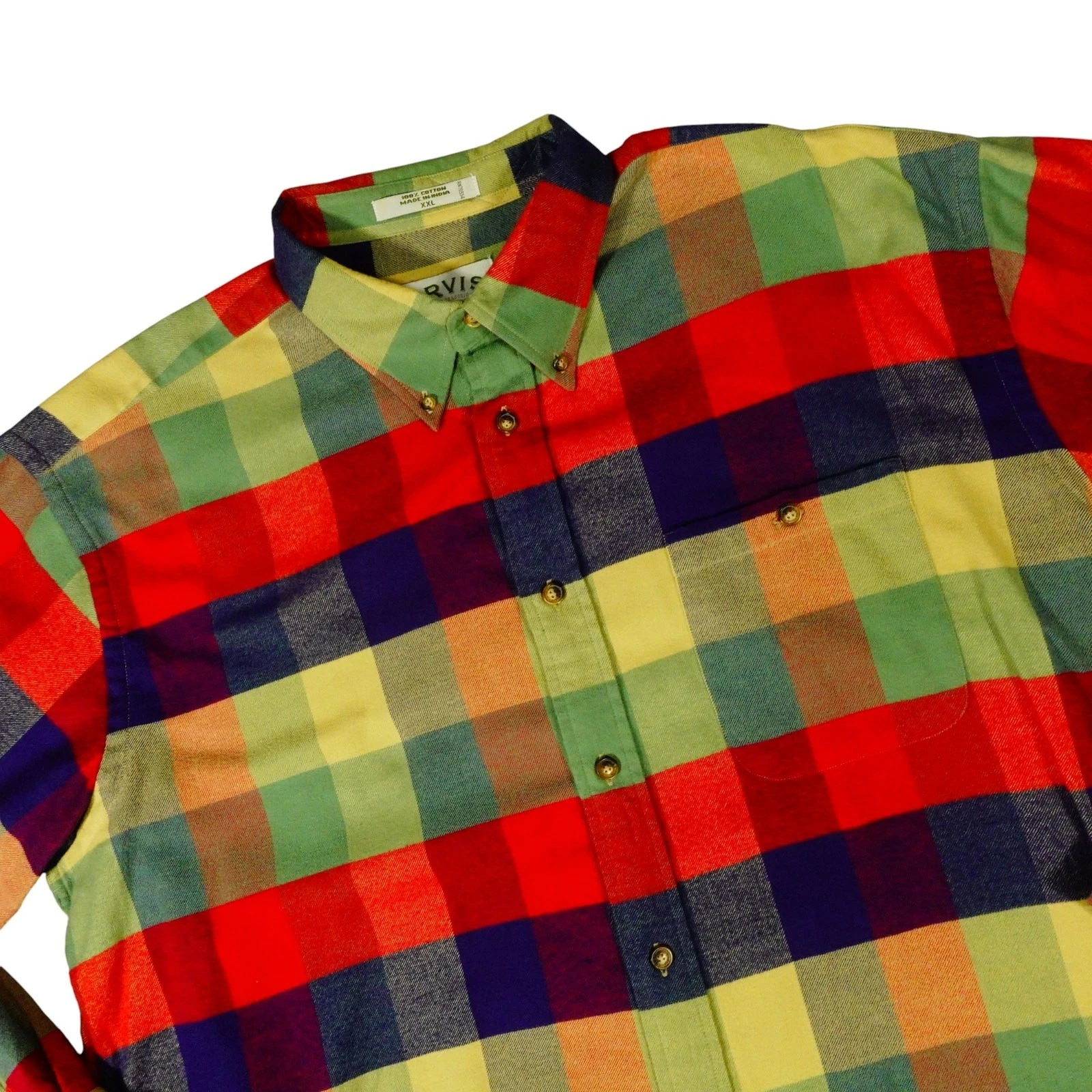 Orvis Plaid Colorful Flannel Outdoor Ranch Farm Camping Heavy Button Up Shirt 2X
Opens in a new wind