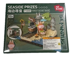 Labubu Seaside Prizes P10008 Forest Secret Base Pop Blocks Set Figurine Official