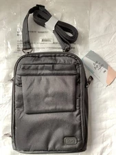 Lug Pitter Patter Crossbody/ Hip Bag Shimmer Gunmetal Dark Gray RFID New W/Tags