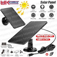 20W Solar Panel for Type C USB Power CCTV Camera Security Cam Battery Charger 5V