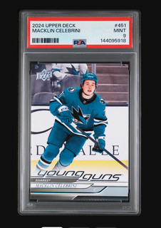 2024 25 UPPER DECK SERIES 2 YOUNG GUNS MACKLIN CELEBRINI PSA 9