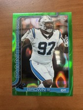 2025 Topps Chrome Bobby Brown III #97 Green Lava /99 Carolina Panthers NFL
