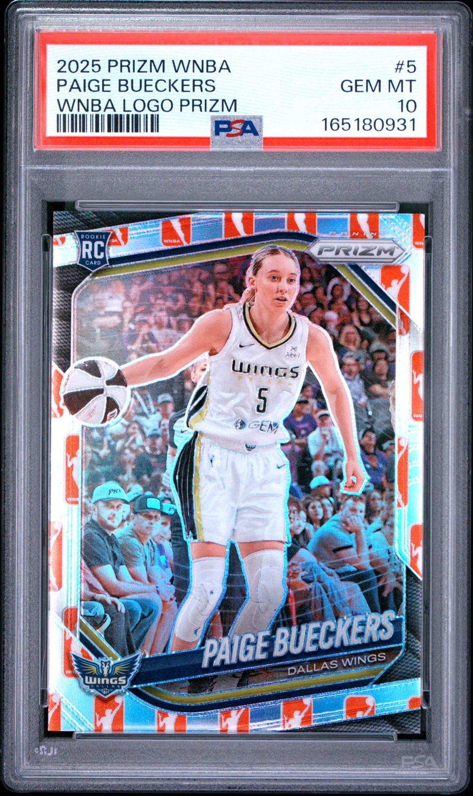 2025 Panini Prizm WNBA - Paige Bueckers #5 WNBA Logo Prizm (RC) PSA 10