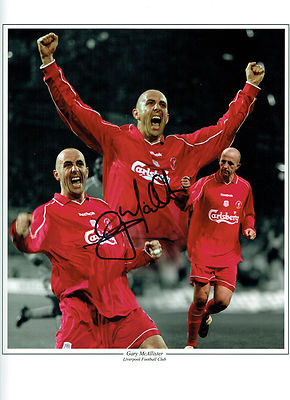 Gary McAllister Signed Huge Football Photo COA Autograph