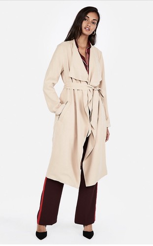 New EXPRESS Soft Drape Trench Coat 