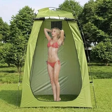 Pop Up Shower Tent Outdoor Camp Tent Privacy Shower Toilet Changing Hiking Green