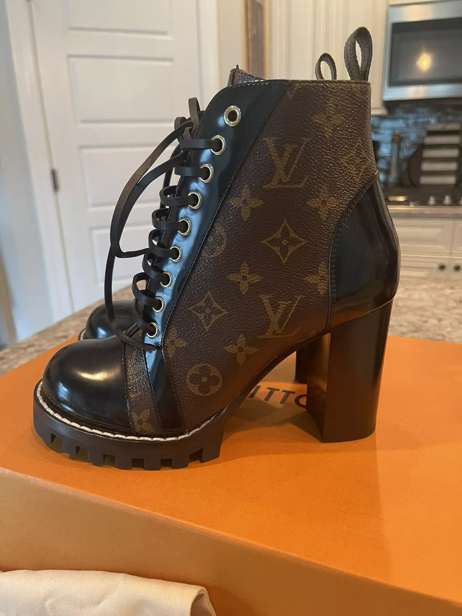 Louis Vuitton Women's Star Trail Ankle Boots Monogram Canvas with