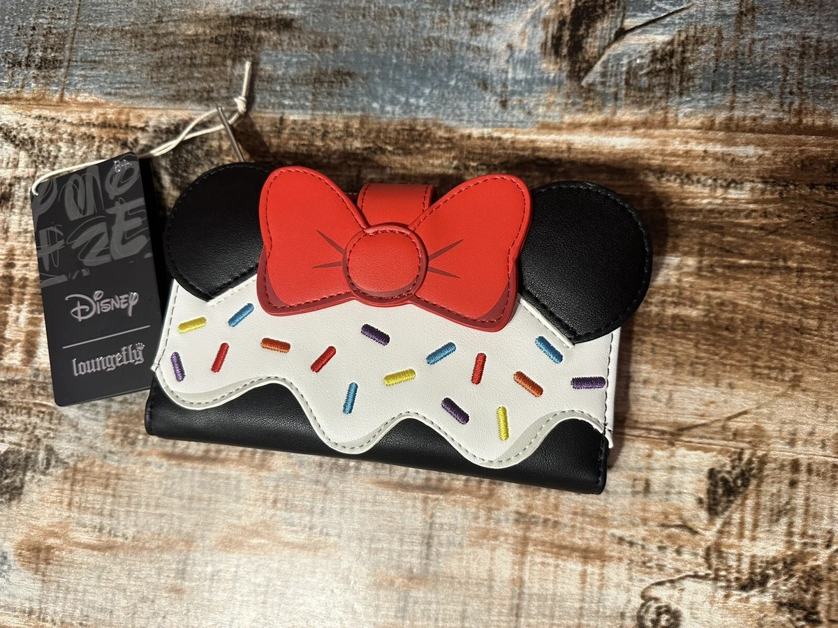 Loungefly DISNEY Minnie Mouse Sprinkle Cupcake Flap Wallet NWT