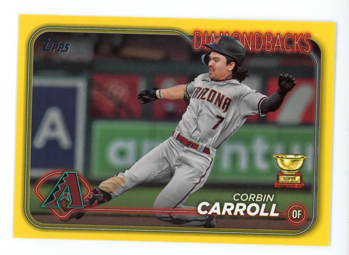 2024 TOPPS YELLOW PARALLEL # 156 CORBIN CARROLL ARIZONA