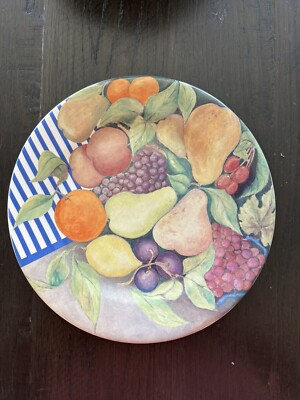 Gien La Ronde Des Fruits 8.75 Inch Salad Plate From France